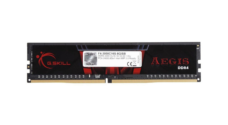 رم دسکتاپ DDR4 تک کاناله 3000 مگاهرتز جی.اسکیل مدل Aegis ظرفیت 8 گیگابایت رم دسکتاپ DDR4 تک کاناله 3000 مگاهرتز جی.اسکیل مدل Aegis ظرفیت 8 گیگابایت