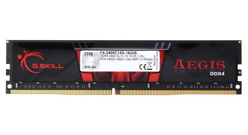 رم دسکتاپ DDR4 تک کاناله 2400 مگاهرتز CL15 جی اسکیل مدل AEGIS ظرفیت 16 گیگابایت رم دسکتاپ DDR4 تک کاناله 2400 مگاهرتز CL15 جی اسکیل مدل AEGIS ظرفیت 16 گیگابایت