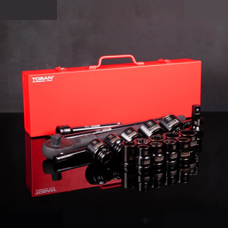 آچار بکس فشار قوی توسن مدل T3435-19IBI درایو 3/4 اینچ مجموعه 19 عددی آچار بکس فشار قوی توسن مدل T3435-19IBI درایو 3/4 اینچ مجموعه 19 عددی