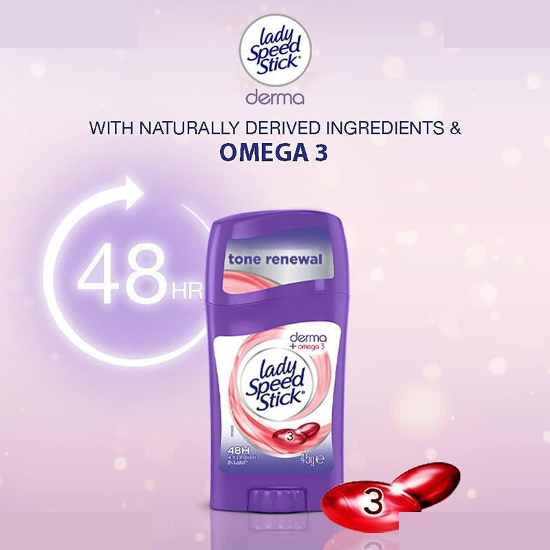 استیک ضد تعریق زنانه لیدی اسپید مدل Derma + Omega 3 وزن 45 گرم استیک ضد تعریق زنانه لیدی اسپید مدل Derma + Omega 3 وزن 45 گرم