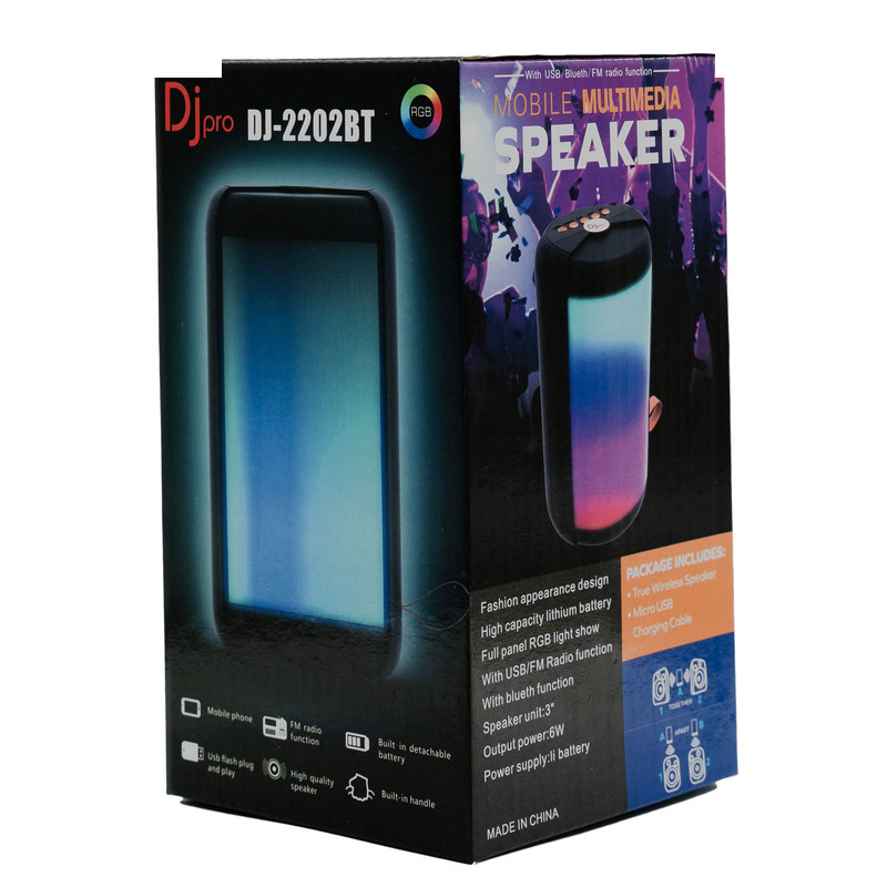 اسپیکر بلوتوثی قابل حمل دی جی پرو مدل DJ-2202BT اسپیکر بلوتوثی قابل حمل دی جی پرو مدل DJ-2202BT