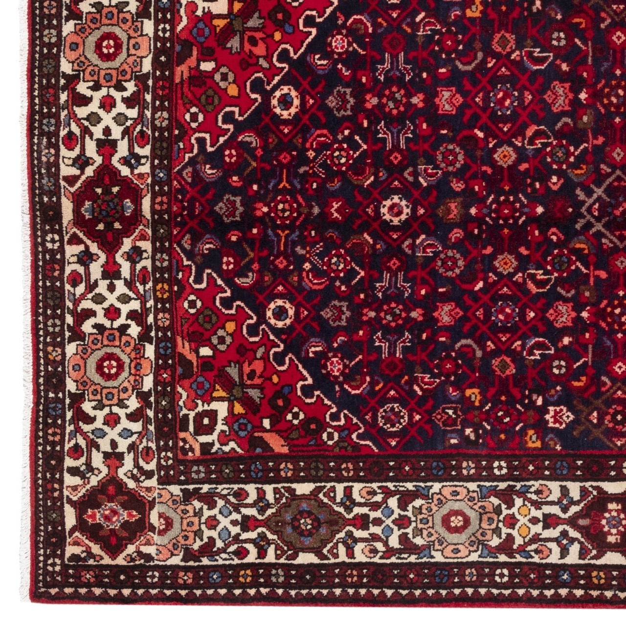فرش دستباف قدیمی کناره طول سه و نیم متر حسین آباد کد 130484 فرش دستباف قدیمی کناره طول سه و نیم متر حسین آباد کد 130484