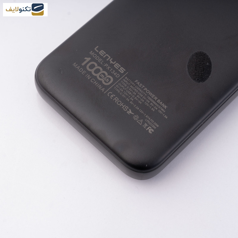 پاوربانک لنیز مدل PX134D ظرفیت 10000 میلیآمپر ساعت پاوربانک لنیز مدل PX134D ظرفیت 10000 میلیآمپر ساعت
