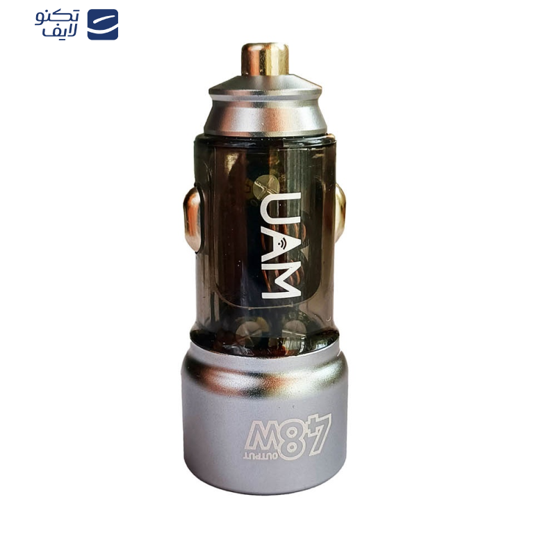 شارژر فندکی 48 وات یو ای ام مدل ucc03p به همراه کابل USB-C