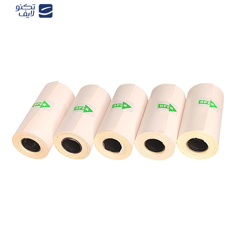 کاغذ پرینتر حرارتی پشت چسبدار پایتخت رول مدل LA3W بسته 5 عددی