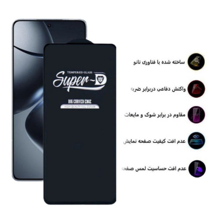 محافظ صفحه نمایش شیشه ای گوشی موبایل اولترا مدل Super D مناسب   سامسونگ Galaxy A07