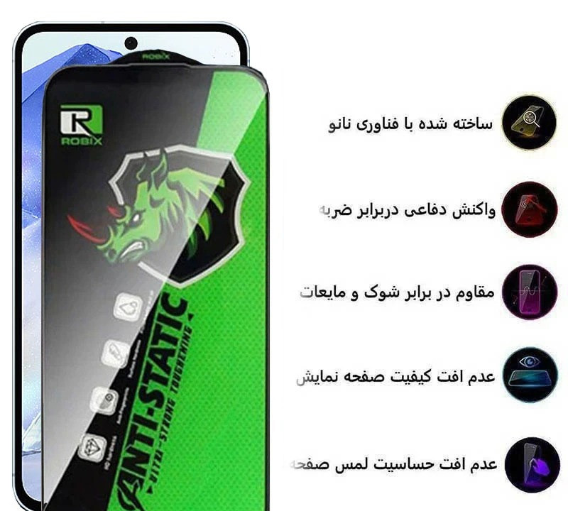 محافظ صفحه نمایش اپیکوی مدل Rhino Robix مناسب برای گوشی موبایل سامسونگ Galaxy S25 FE/A55/A35 محافظ صفحه نمایش اپیکوی مدل Rhino Robix مناسب برای گوشی موبایل سامسونگ Galaxy S25 FE/A55/A35