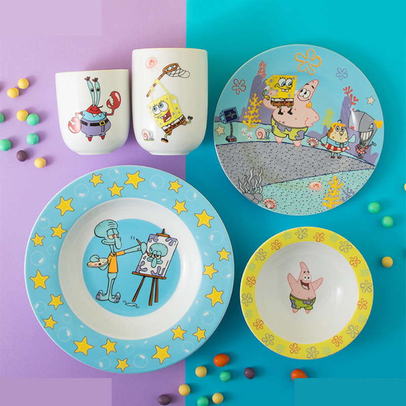 سرویس غذاخوری 5 پارچه چینی زرین ایران مدل باب اسفنجی درجه یک سرویس غذاخوری 5 پارچه چینی زرین ایران مدل باب اسفنجی درجه یک