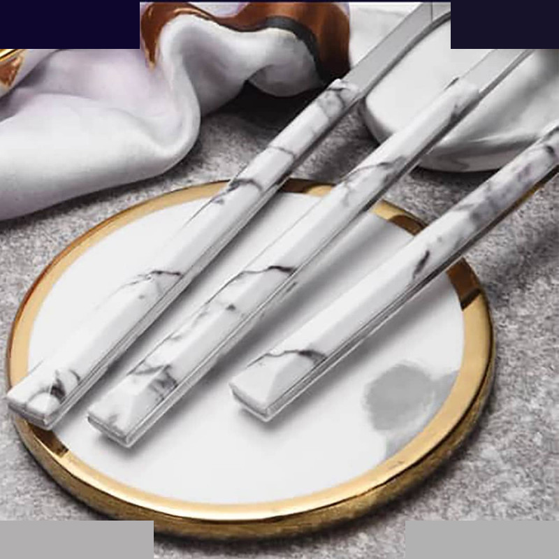 سرویس قاشق و چنگال 33 پارچه جی فی نی مدل W-MARBLE سرویس قاشق و چنگال 33 پارچه جی فی نی مدل W-MARBLE
