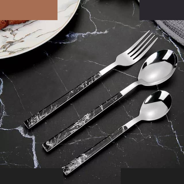 سرویس قاشق و چنگال 33 پارچه جی فی نی مدل STONE-M سرویس قاشق و چنگال 33 پارچه جی فی نی مدل STONE-M