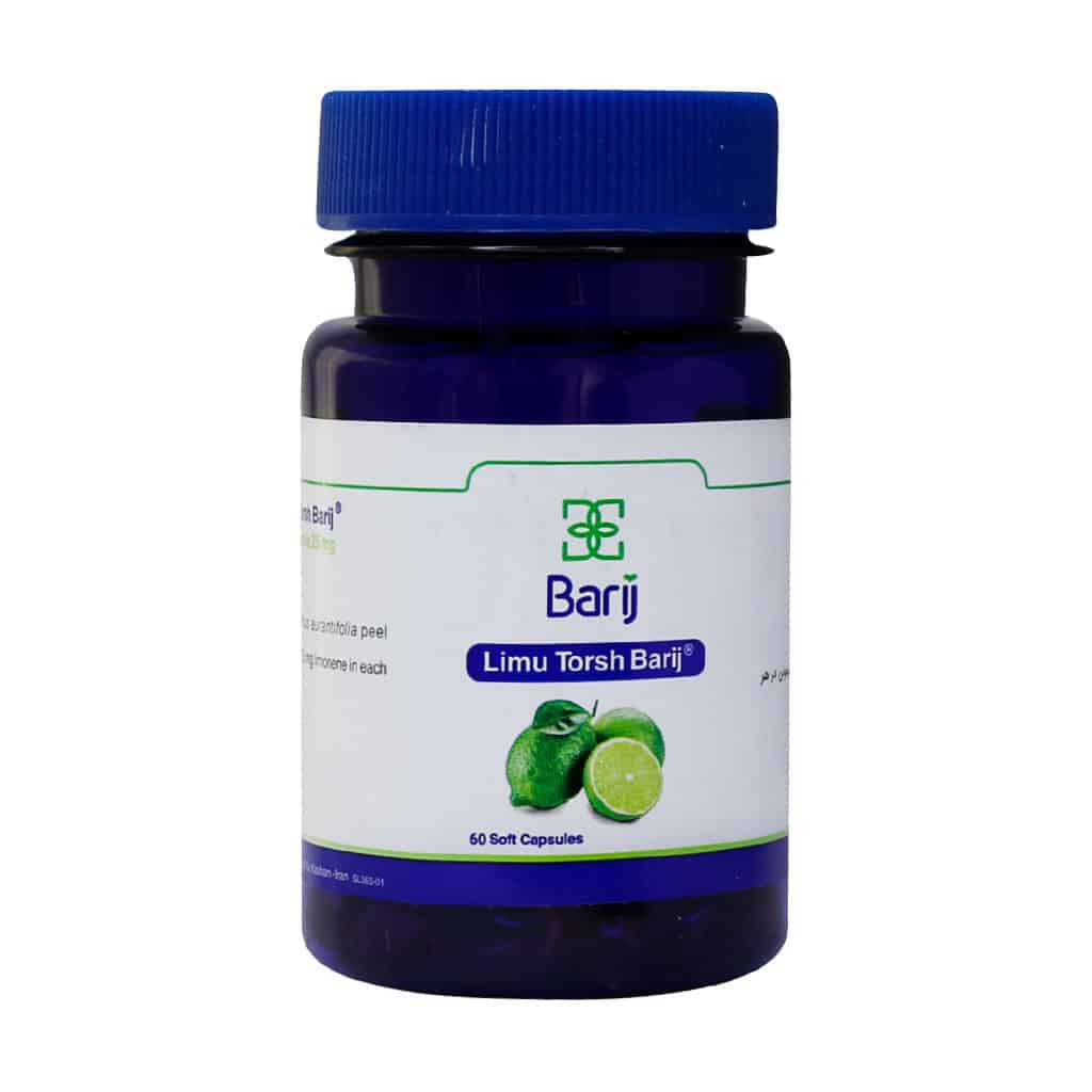 کپسول نرم لیمو ترش 25 میلی گرم باریج اسانس 60 عدد کپسول نرم لیمو ترش 25 میلی گرم باریج اسانس 60 عدد
