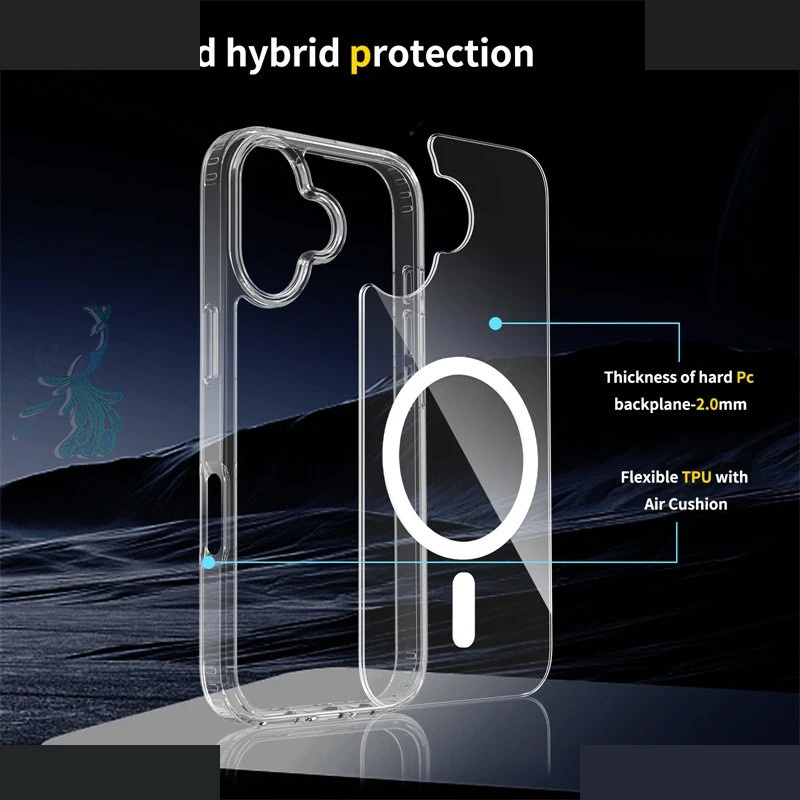 کاور گوشی موبایل اپل iPhone 16 پیکوک مدل Clear Magsafe کاور گوشی موبایل اپل iPhone 16 پیکوک مدل Clear Magsafe