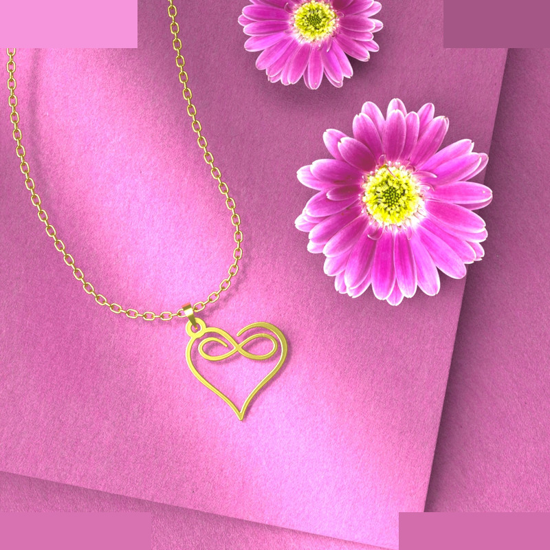 گردنبند طلا 18 عیار زنانه مدوپد مدل قلب کد E3-1-1255 گردنبند طلا 18 عیار زنانه مدوپد مدل قلب کد E3-1-1255