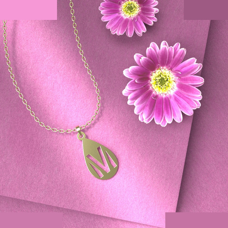 گردنبند طلا 18 عیار زنانه مدوپد مدل حرف M کد RR2-1-1269 گردنبند طلا 18 عیار زنانه مدوپد مدل حرف M کد RR2-1-1269