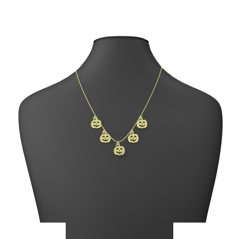 گردنبند طلا 18 عیار زنانه مدوپد مدل هالووین کد RNA17996