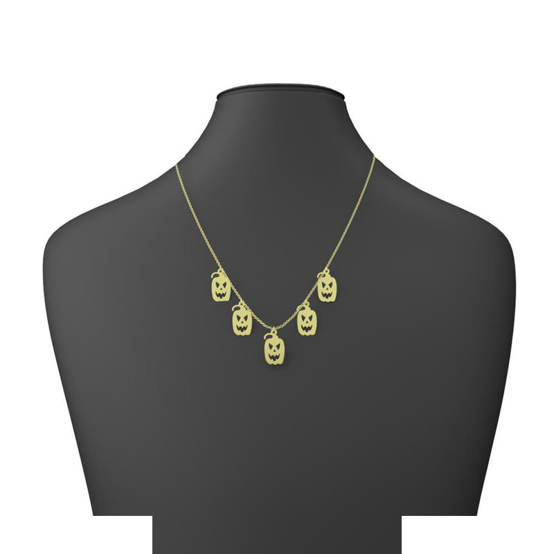 گردنبند طلا 18 عیار زنانه مدوپد مدل هالووین کد RNA17998