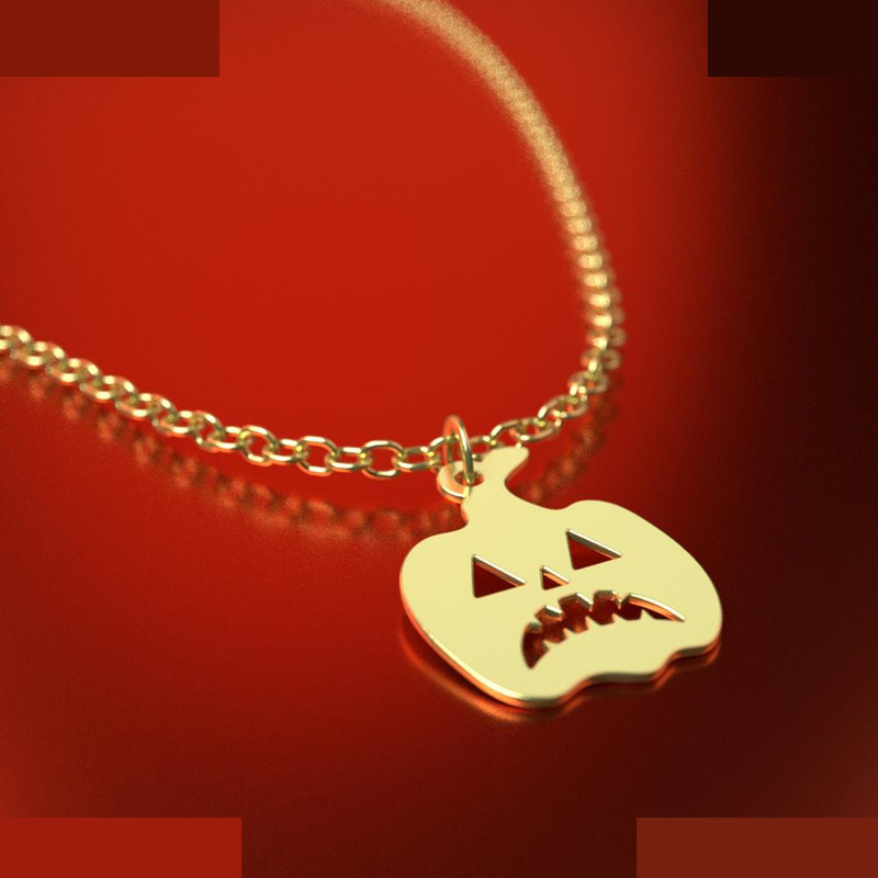 گردنبند طلا 18 عیار زنانه مدوپد مدل هالووین کد RNA17999