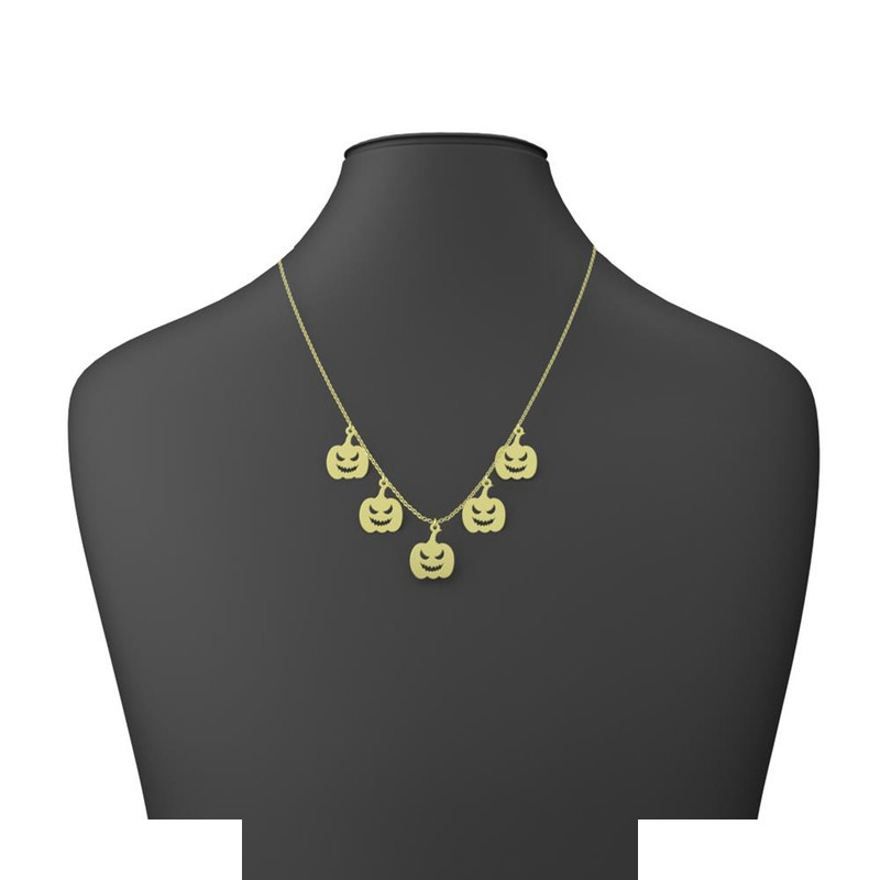 گردنبند طلا 18 عیار زنانه مدوپد مدل هالووین کد RNA18001