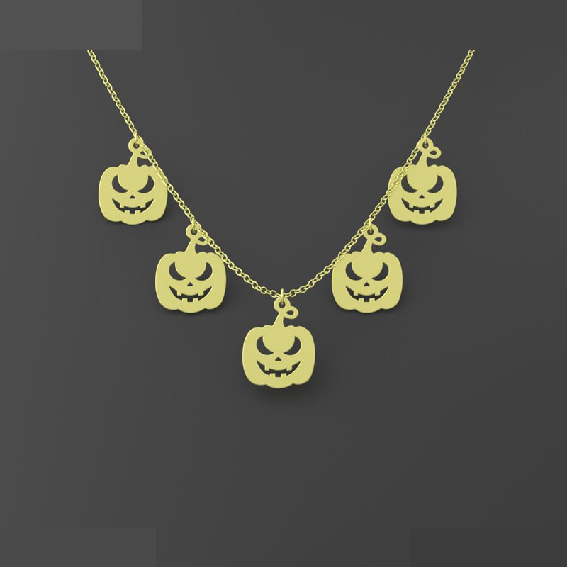 گردنبند طلا 18 عیار زنانه مدوپد مدل هالووین کد RNA18003