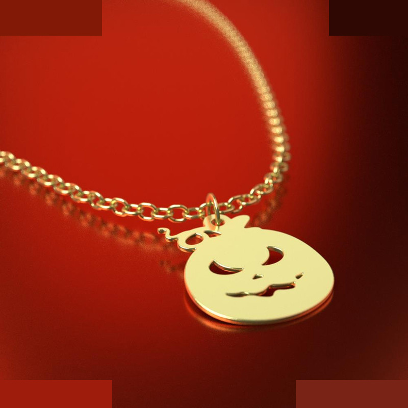 گردنبند طلا 18 عیار زنانه مدوپد مدل هالووین کد RNA18005