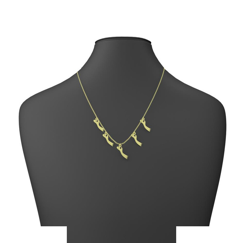 گردنبند طلا 18 عیار زنانه مدوپد مدل هالووین کد RNA18009