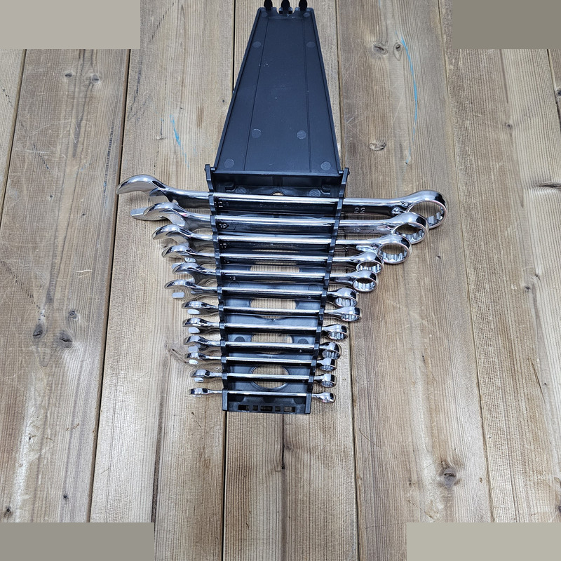 آچار یکسر تخت و یکسر رینگی باس مدل 12S مجموعه 12 عددی