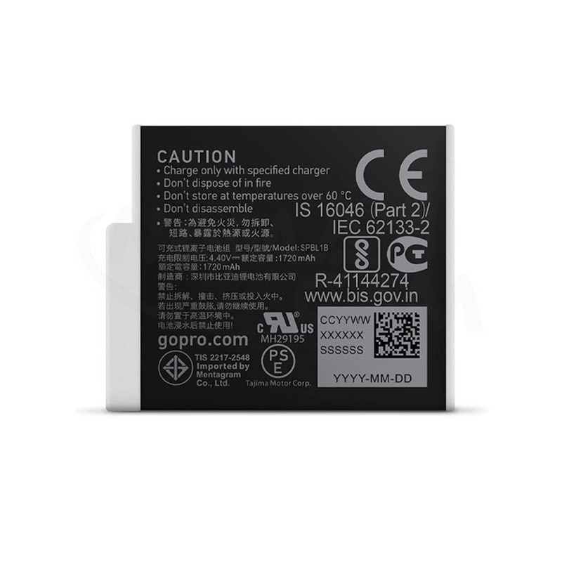 باتری لیتیومی گوپرو مدل hero9 10 11 بسته 2 عددی باتری لیتیومی گوپرو مدل hero9 10 11 بسته 2 عددی