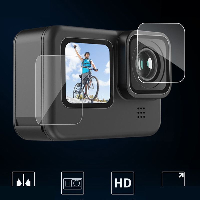 محافظ صفحه نمایش و لنز دوربین مدل He10 مناسب برای دوربین ورزشی گوپرو Hero 10 / 11 مجموعه 3 عددی محافظ صفحه نمایش و لنز دوربین مدل He10 مناسب برای دوربین ورزشی گوپرو Hero 10 / 11 مجموعه 3 عددی