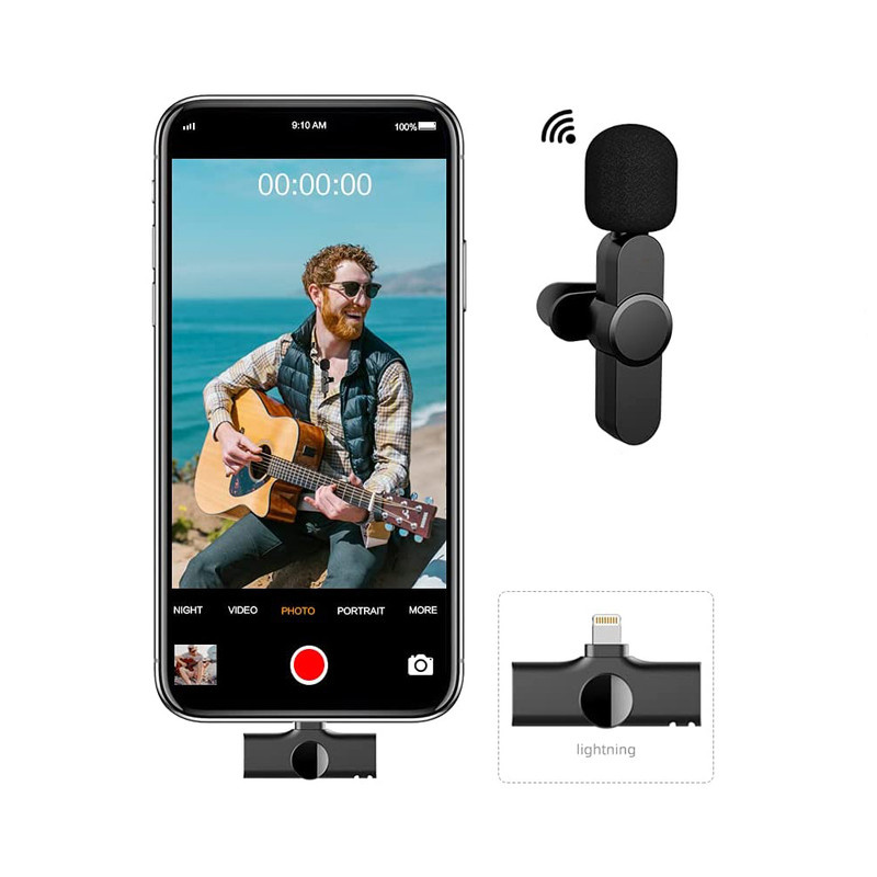 میکروفن یقه ای مدل Wireless Lightning میکروفن یقه ای مدل Wireless Lightning