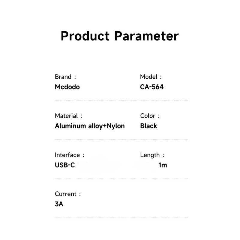 کابل USB-C مک دودو مدل CA-5641 طول 1 متر کابل USB-C مک دودو مدل CA-5641 طول 1 متر