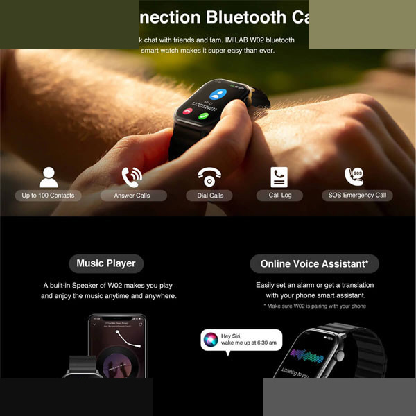 ساعت هوشمند آی می لب مدل IMILAB W02 ساعت هوشمند آی می لب مدل IMILAB W02