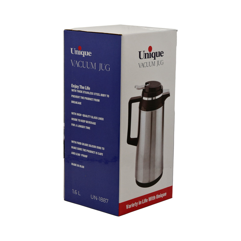 فلاسک یونیک مدل استیل کد 1887 گنجایش 1.6 لیتر فلاسک یونیک مدل استیل کد 1887 گنجایش 1.6 لیتر