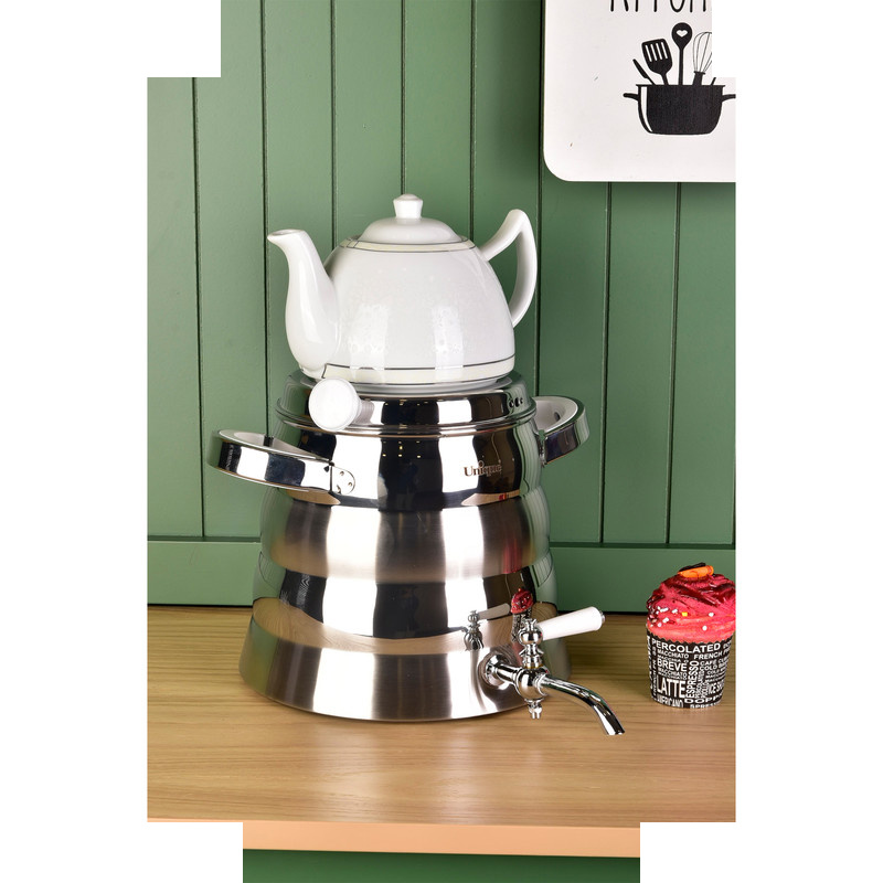 کتری و قوری یونیک کد 7248 گنجایش کتری 5.5 لیتر گنجایش قوری 1 لیتر