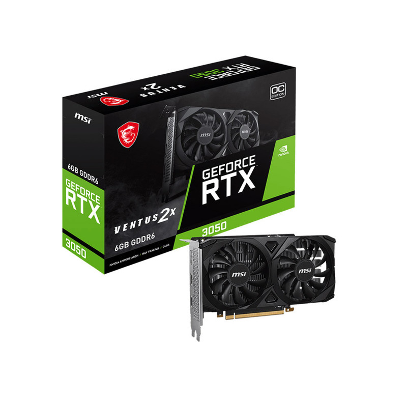 کارت گرافیک ام اس آی مدل GeForce RTX™ 3050 VENTUS 2X 6G OC کارت گرافیک ام اس آی مدل GeForce RTX™ 3050 VENTUS 2X 6G OC