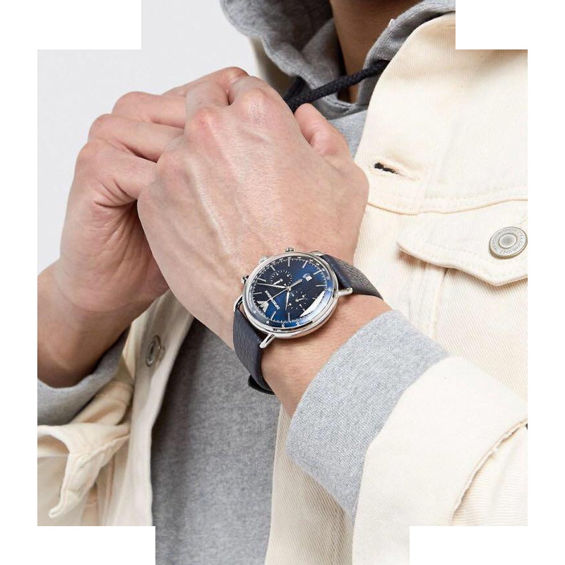 ساعت مچی عقربهای مردانه کوارتز کرنوگراف امپریو آرمانی مدل AR11105