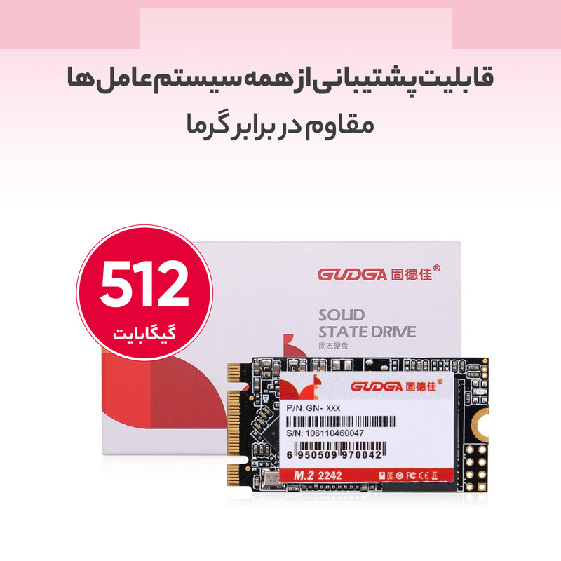 اس اس دی اینترنال گودگا مدل M.2_2242 ظرفیت 512 گیگابایت اس اس دی اینترنال گودگا مدل M.2_2242 ظرفیت 512 گیگابایت