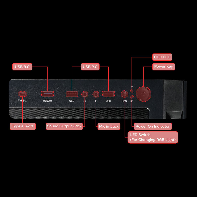 کیس کامپیوتر گیمینگ تسکو مدل GC 4510 کیس کامپیوتر گیمینگ تسکو مدل GC 4510