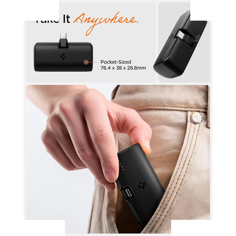 پاوربانک اسپیگن مدل EA2205 ظرفیت 5000 میلیآمپر ساعت