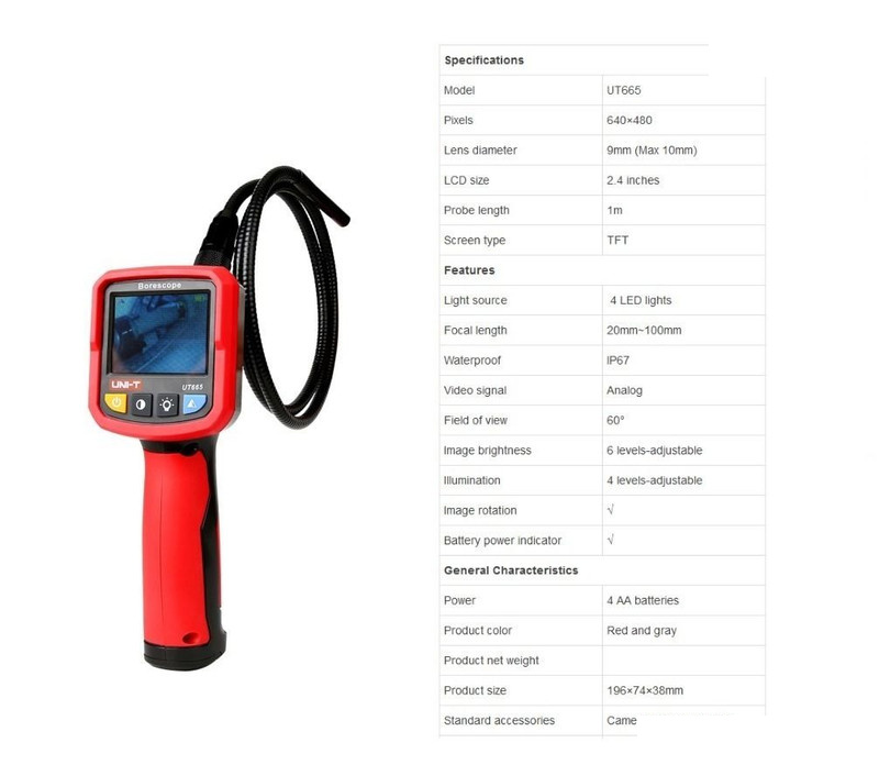 ویدئو بروسکوپ یونی-تی مدل UT665 ویدئو بروسکوپ یونی-تی مدل UT665