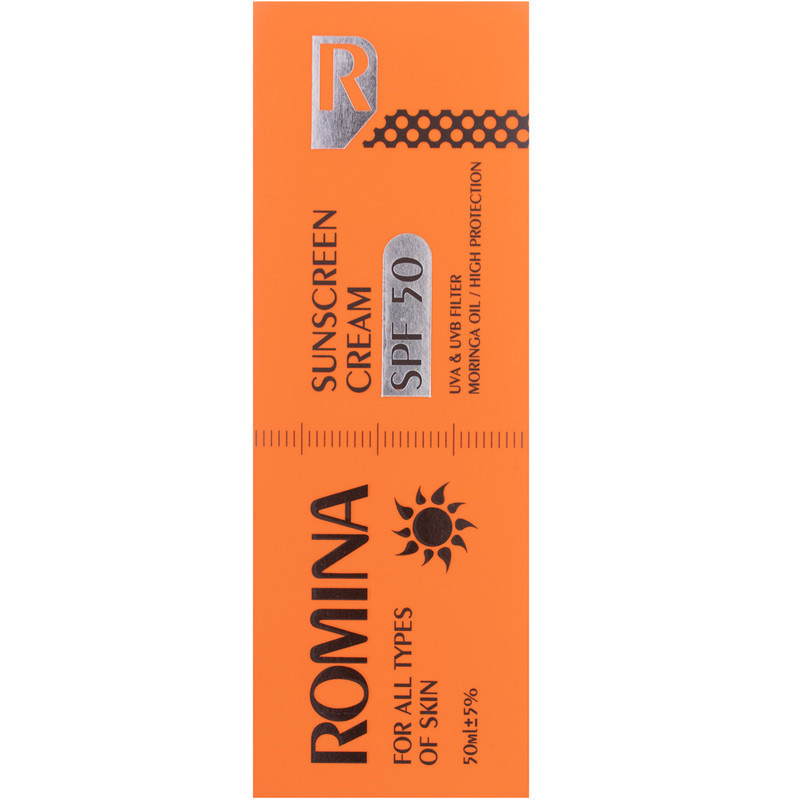 کرم ضد آفتاب بی رنگ رومینا SPF50 مدل 212 حجم 50 میلی لیتر کرم ضد آفتاب بی رنگ رومینا SPF50 مدل 212 حجم 50 میلی لیتر
