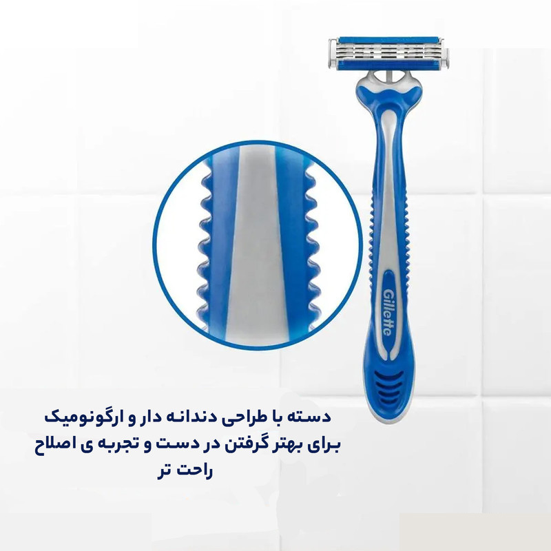 خود تراش ژیلت مدل Blue3 Comfort بسته 3 عددی خود تراش ژیلت مدل Blue3 Comfort بسته 3 عددی