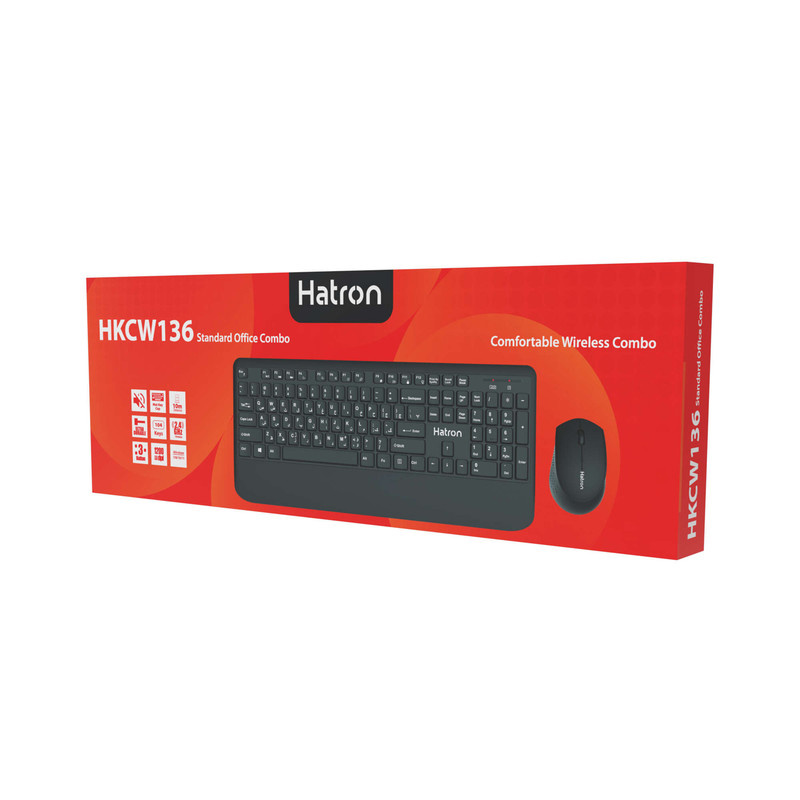 کیبورد و ماوس هترون مدل HKCW136