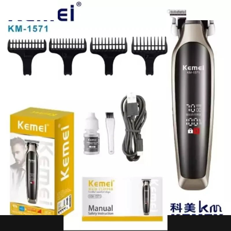 ماشین اصلاح موی سر و صورت شارژی کیمی مدل KM-1571 ماشین اصلاح موی سر و صورت شارژی کیمی مدل KM-1571