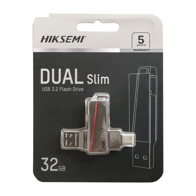 فلش مموری هایک سمی مدل DUAL SLIM E307C ظرفیت 32 گیگابایت با رابط USB 3.2 فلش مموری هایک سمی مدل DUAL SLIM E307C ظرفیت 32 گیگابایت با رابط USB 3.2