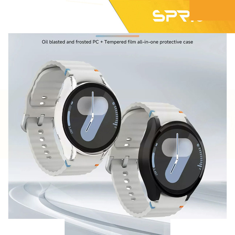 بند اسپریگ مدل Silic NewV-Guard مناسب برای ساعت هوشمند سامسونگ Galaxy Watch 5 44mm / Watch 4 44mm به همراه کاور