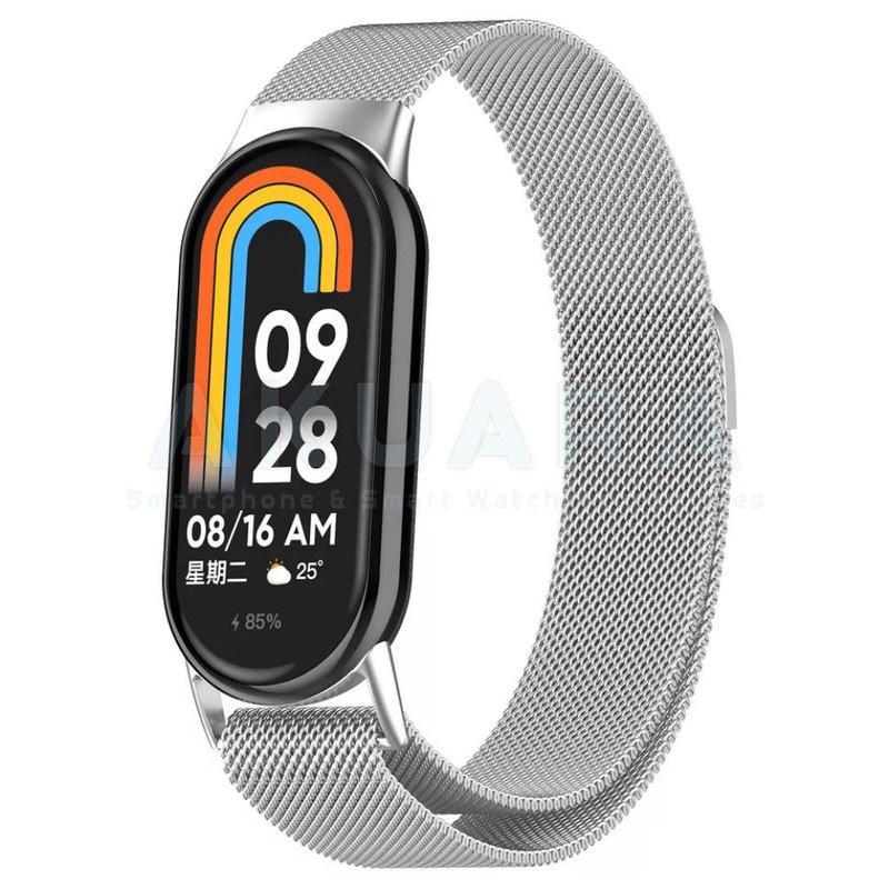 بند آکوآرا مدل Milanese مناسب برای ساعت هوشمند شیائومی Mi Band 8 / 9 بند آکوآرا مدل Milanese مناسب برای ساعت هوشمند شیائومی Mi Band 8 / 9