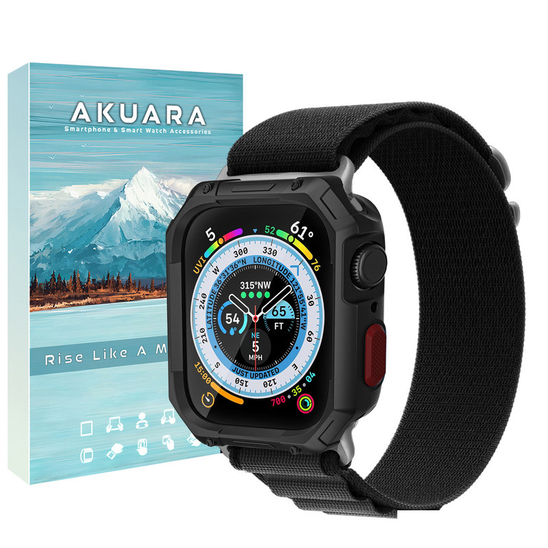 بند آکوآرا مدل Hexa Alpine مناسب برای اپل واچ 40/41 میلی متری سری 4/5/6/7/8/9/Se به همراه کاور
