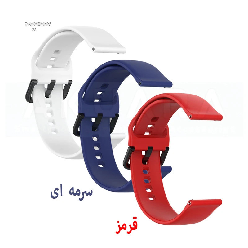 بند آکوآرا مدل Silicone SG AK مناسب برای ساعت هوشمند میبرو لایت 2 / لایت 3 / لایت 3 پرو سایز 22mm