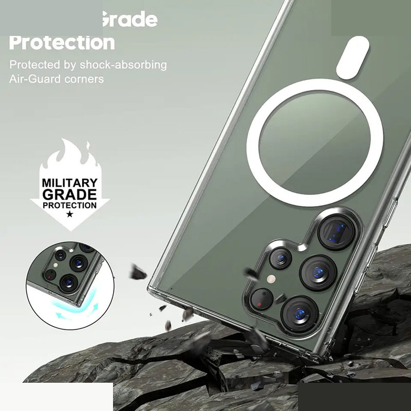 کاور آکوآرا مدل MagSafe BKRNG مناسب برای گوشی موبایل سامسونگ Galaxy S22 Ultra به همراه محافظ لنز دوربین کاور آکوآرا مدل MagSafe BKRNG مناسب برای گوشی موبایل سامسونگ Galaxy S22 Ultra به همراه محافظ لنز دوربین
