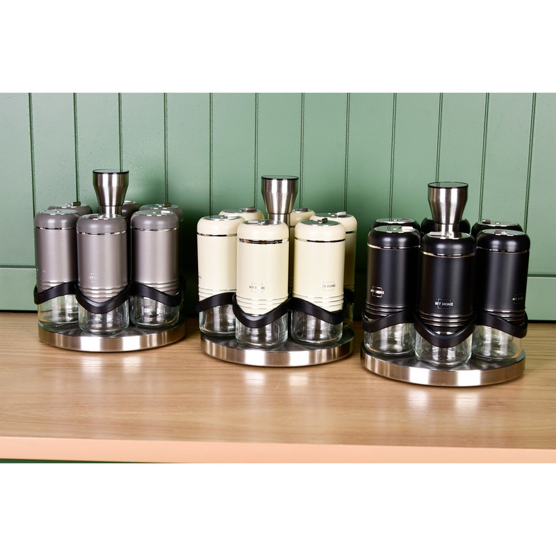 ست جا ادویه 6 پارچه مای هوم کد D به همراه استند